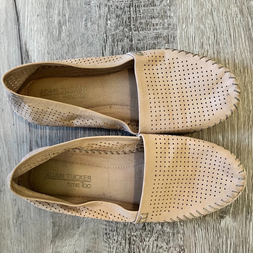 Adam Tucker Perforated Slip On Flats